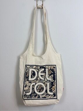 Del Sol Color Changing UV Floral Paradise Canvas Tote Bag